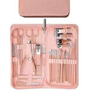 NEW 30 Piece Professional Manicure Set - PINK CASE! NEW IN SEALED PACKAGE.